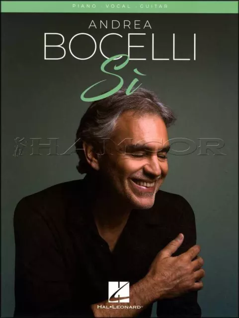 Andrea Bocelli Si Piano Vocal Guitar Music Book + FREE Key Signature Bookmark