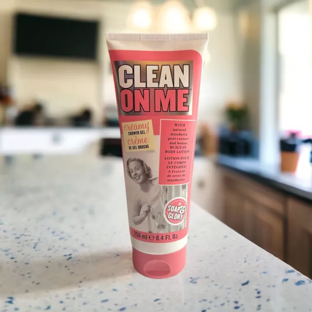 SOAP & GLORY Clean On Me Creamy Shower Gel - 8.4 oz /250 ml NEW!!