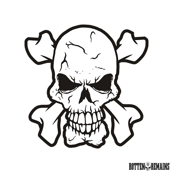 Skull Decal Skulls Crossbones Biker Motorcycle Vinyl Sticker Window S2 e7m