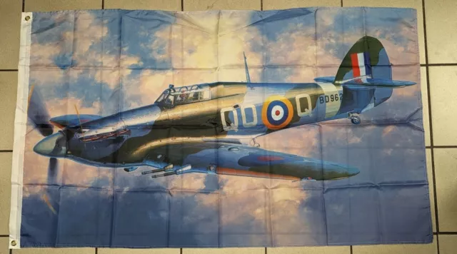 RAF Ww2 Hawker Hurricane Flag 5x3FT Royal Air Force World War Two Britain