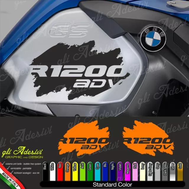 2 Adesivi Fianco Serbatoio Moto BMW R 1200 gs adventure LC macchia ADV