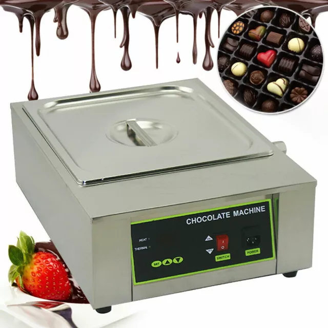 Electric Chocolate Tempering Machine Melter Maker &1 Melting Pot 8KG Commercial