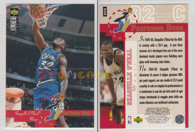 NBA UPPER DECK 1995/96 - Shaquille O'Neal # 202 - Magic - Ita/Eng - MINT
