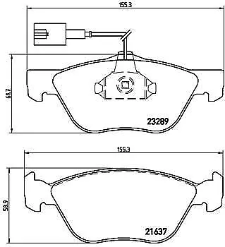 Kit pastiglie freno, Freno a disco - BREMBO P 23 077