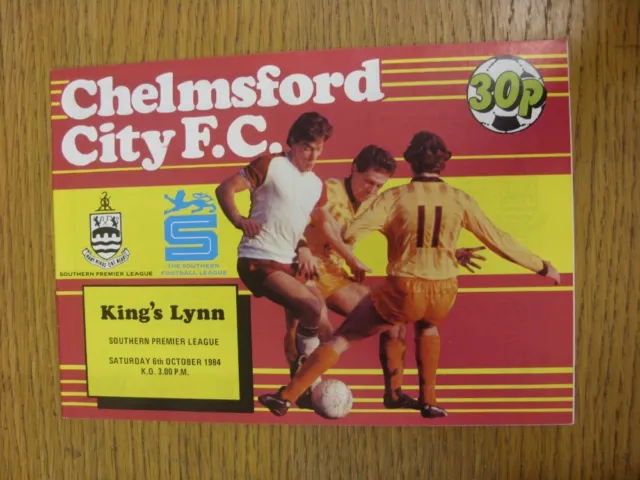 06/10/1984 Chelmsford City v Kings Lynn  . Any faults with this item should alre