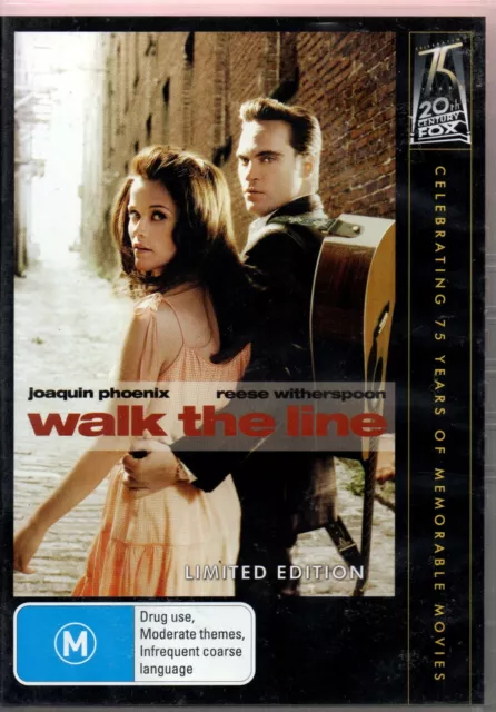 Walk The Line DVD Joaquin Phoenix Reese Witherspoon Region Code 4 VGC