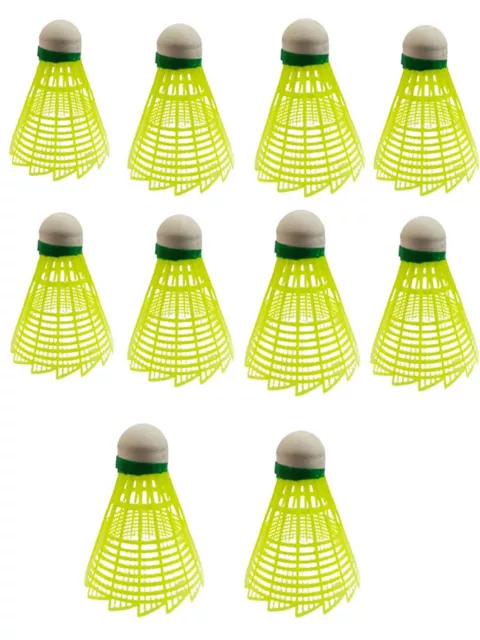 Badminton Volant Plastique Blanc Couleur Paquet De 10