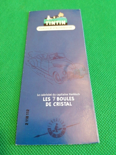 Voiture Tintin 1/43 avec certificat la voiture bordure l'affaire Tournesol - Collection