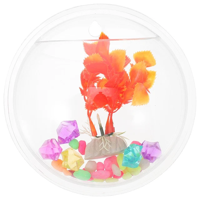 Wall Mounted Betta Bowl Hydroponics Acrylic Wall Aquarium Bowl
