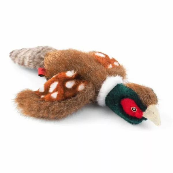 Squeaky  Dog Toy Pheasant Faisan Sensory Soft Plush Fun Zoon