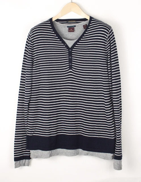 Pull Homme Fin Scotch & Soda - Col Rond, Couleur Prune Bordeaux - Taille L, Neuf Avec étiquettes