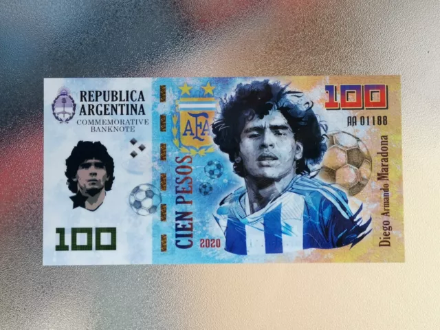 Argentina 100 Pesos Diego Maradona 2020 unc