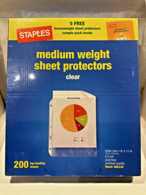 100 * Sleeves Clear Plastic Sheet Page Protectors Document Office  11.89*9.17in