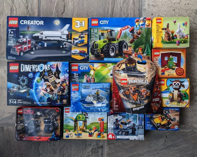 LEGO - LOT OF 12 Sealed Sets + 1 Polybag (Space Shuttle, CITY, Race etc...) LEGO - LOT OF 12 Sealed Sets + 1 Polybag (Space Shuttle, CITY, Race etc...)