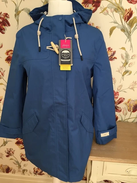 JOULES COAST MID Coat (Falmouth Blue) Size 16 BNWT