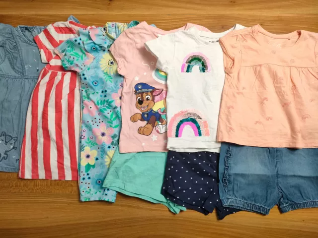 {F675} girls 12-18 months summer dress top shorts bundle NEXT F&F George