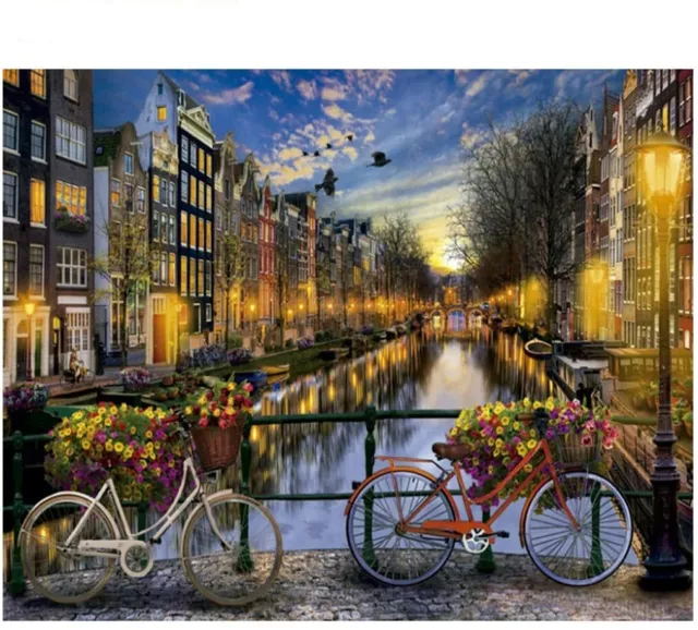 DIY Oil Painting Paint By Number Kits Love Of Amsterdam For Adult Beginners Kids