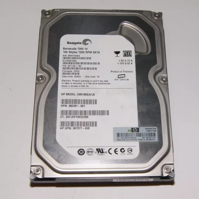 Seagate ST3160815AS 160Gb 3.5" Internal SATA Hard Drive