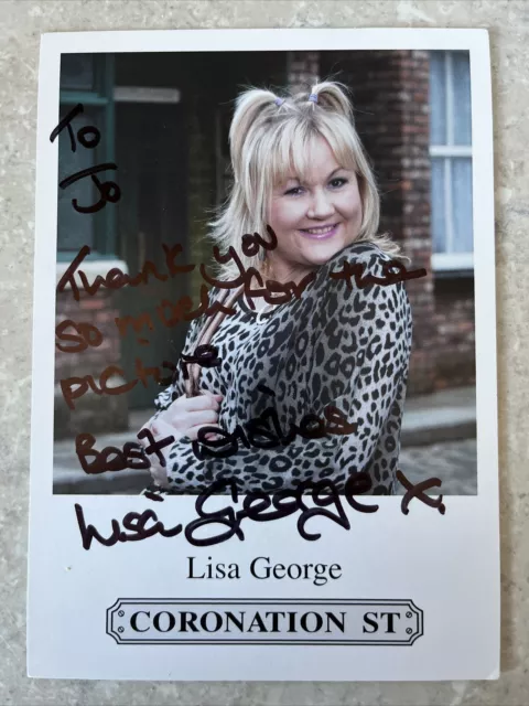 ITV Coronation Street Beth Tinker Signed Cast Card Lisa George Autograph