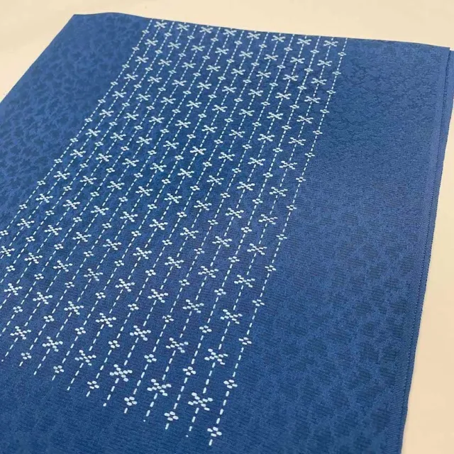 Brand New Magnificent blue Silk Obiage Scarf Kimono Fabric japanese kimono 1215