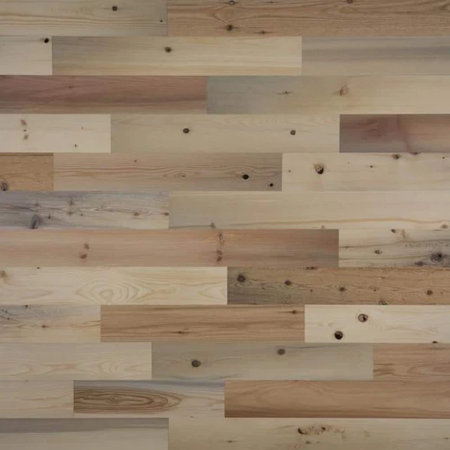 Timberchic Decorative Wall Paneling 1/8" x 4" x 12-42" Natural (10 sq. ft./Box)