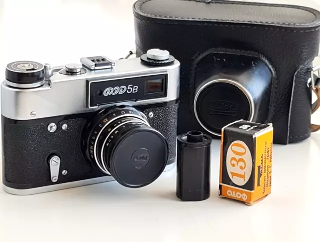 TESTED! FED-5B + Industar-61 L/D 2.8/55mm, 35mm Film Vintage Camera. M39 mount!