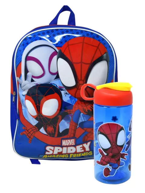 Spidey & Friends Backpack 15" w/ Marvel 16.5 oz Sullivan Water Bottle Set