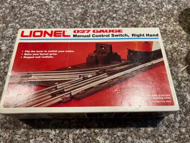 Lionel Train 6-65022 027 Right Hand Manual Switch Track -New