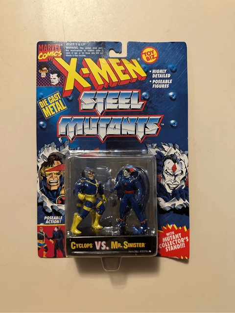 X-men Steel Mutants Cyclops VS Mr Sinister Set Action Figure Toy Biz 1994 Marvel