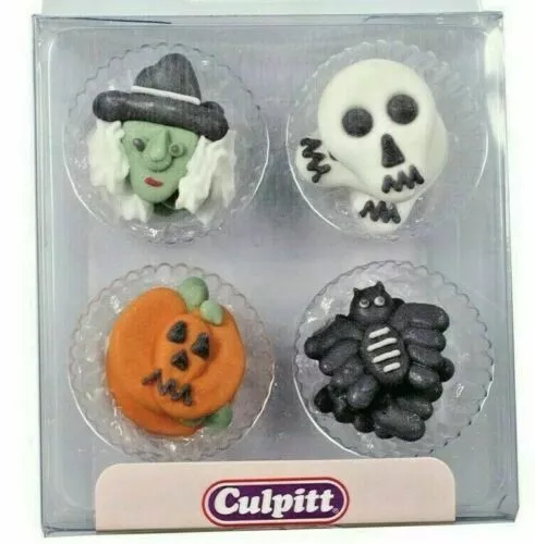 Topper torta di zucchero di Halloween decorazioni scheletro streghe pipistrelli zucca 12 Culpitt!