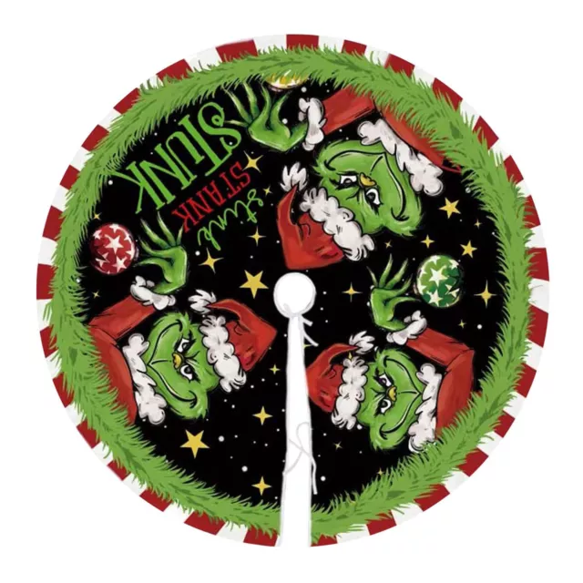 Christmas Decorations Stink Stank Stunk Grinch 36" Tree Skirt Xmas Holiday Gift