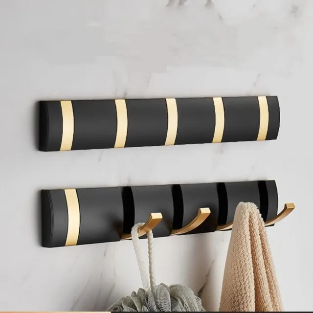 Bathroom Household Storage Tools Coat Hooks Rack Wall Clothes Hanger Towel Rail