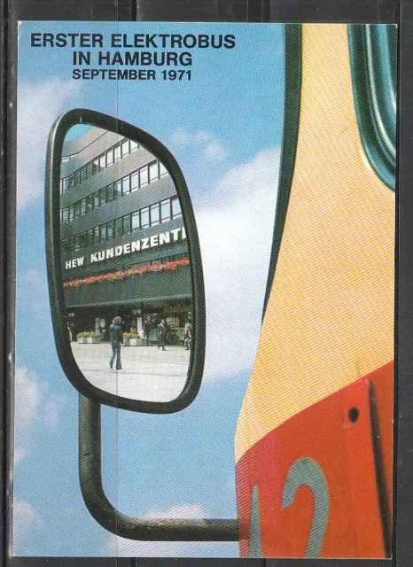 Bus 211) Sonderkarte Hamburg: 1. Elektrobus 1971 ! 2 Scans !