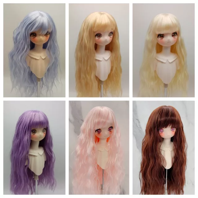 Dolls Long Wavy Wig with Bangs Soft Hair Accessories for 1/3 1/4 1/6 BJD SD Doll