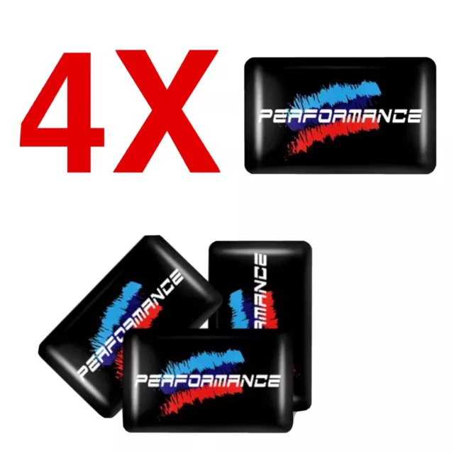 ‼️4X BMW M PERFORMANCE LOGO STEMMA EMBLEMA ADESIVO RESINATO 3D (18x11mm)