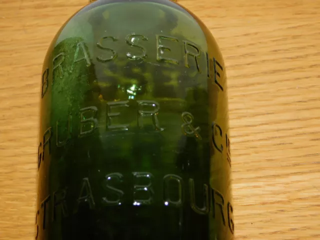 ancien vintage BOUTEILLE brasserie GRUBER de STRASBOURG alsace BIERE bier bottle