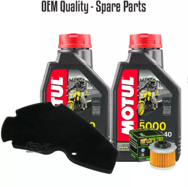 Kit Tagliando Olio Motul 5000 10W40 Filtri  Aria Aprilia Scarabeo 125 200 Light