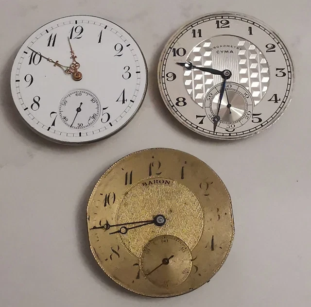 Lot De 7 Montres à Gousset / Chronomètres 19ème Siècle - Mouvement Mécanique - Boîtier Bronze - Non Testé