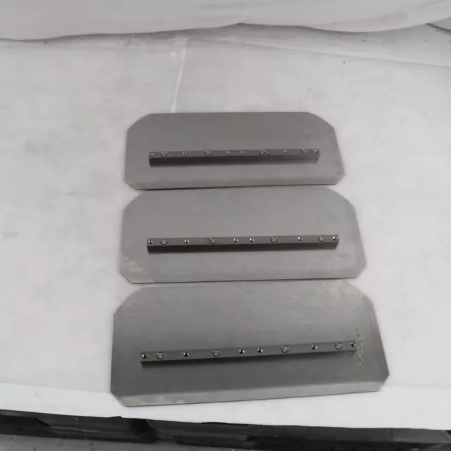 3 Pack 8" x 18" Marshalltown Concrete Finishing Power Trowel Combo Blade M6094