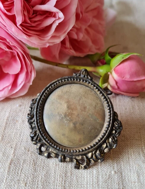 Broche Vintage Porte Photo Femme - Début Des Années 1900 - Jolie Pièce Ancienne