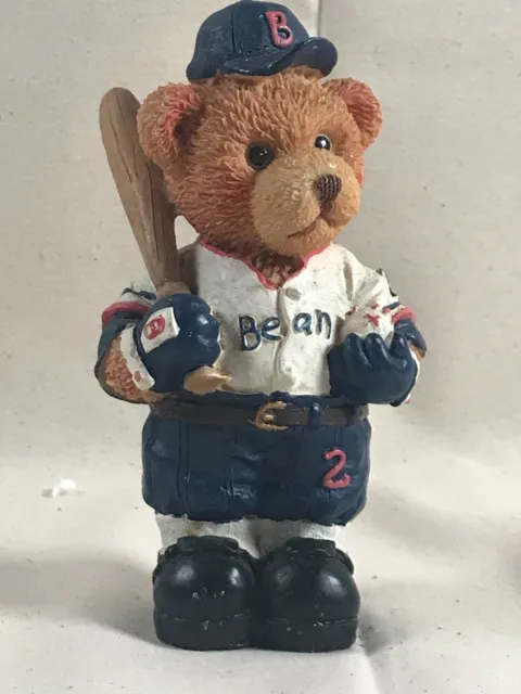 Unbranded, ceramic hand painted Bear in Baseball uniform Figurine. 5.5 in tall
