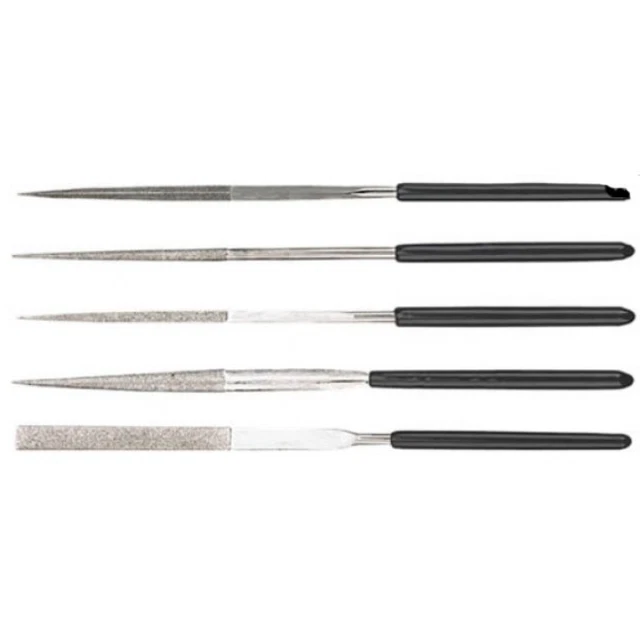 Set 5 Mini Citron Vert Râpes À Aiguille Pour Fer Acier Bois Longueur 160mm Dfh