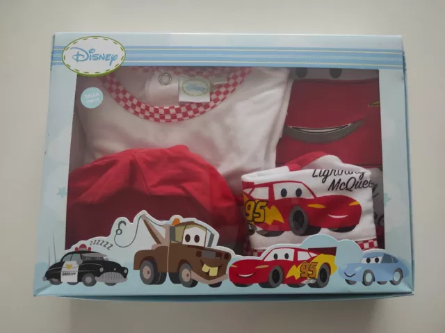 NEUF coffret naissance DISNEY CARS ensemble body bavoir casquette bébé cadeau