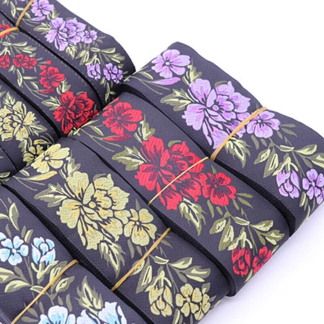 Cinta Retro Bordada Jacquard Étnico Encaje Tejido Hágalo usted mismo Ropa Accesorios de coser