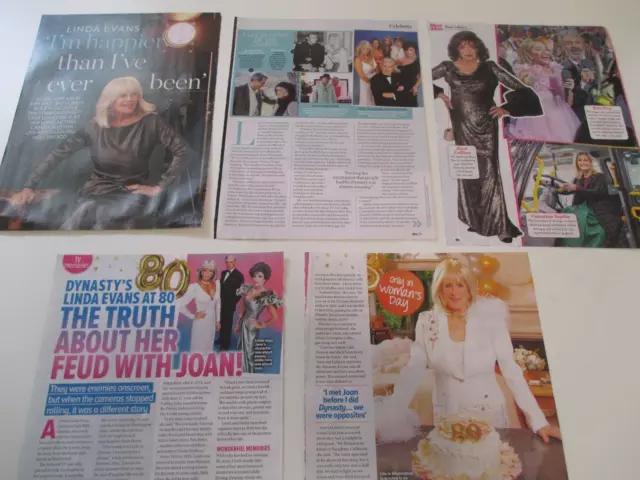 LINDA EVANS Joan Collins*DYNASTY Actresses*Magazine Clippings