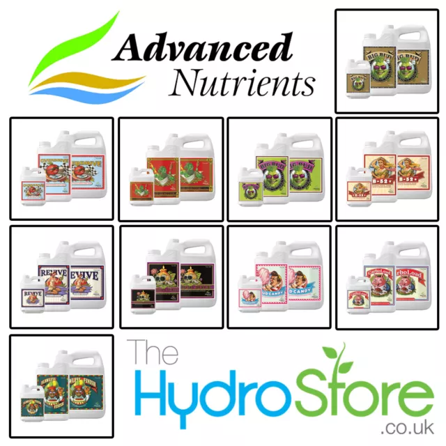 Advanced Nutrients Range of Nutrients Additives Plant Food 250ml 1 Litre 4 Litre