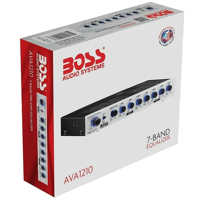 BOSS AUDIO SYSTEMS AVA1210 equalizzatore 2 ingressi rca 3 uscite mezzo din