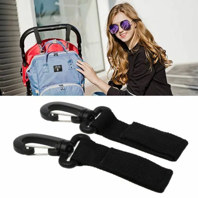 Pram Baby Stroller Hook Pushchair Clip Diaper Bag Hanger Shopping Bags Carriage