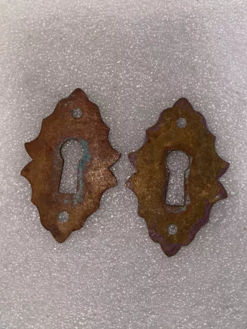 Antique Pair of Solid EastLake KeyHole Covers 3