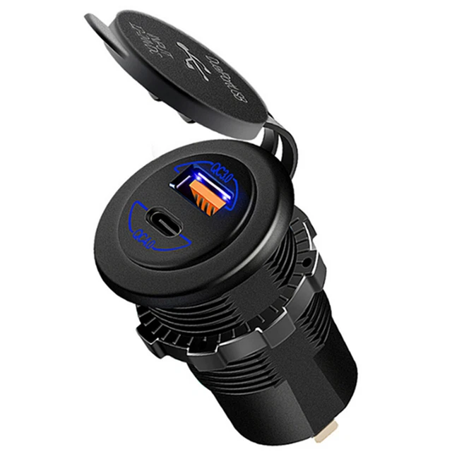 Quick Charger Car Cigarette Lighter Socket Dual USB Port Charging Power Outlet